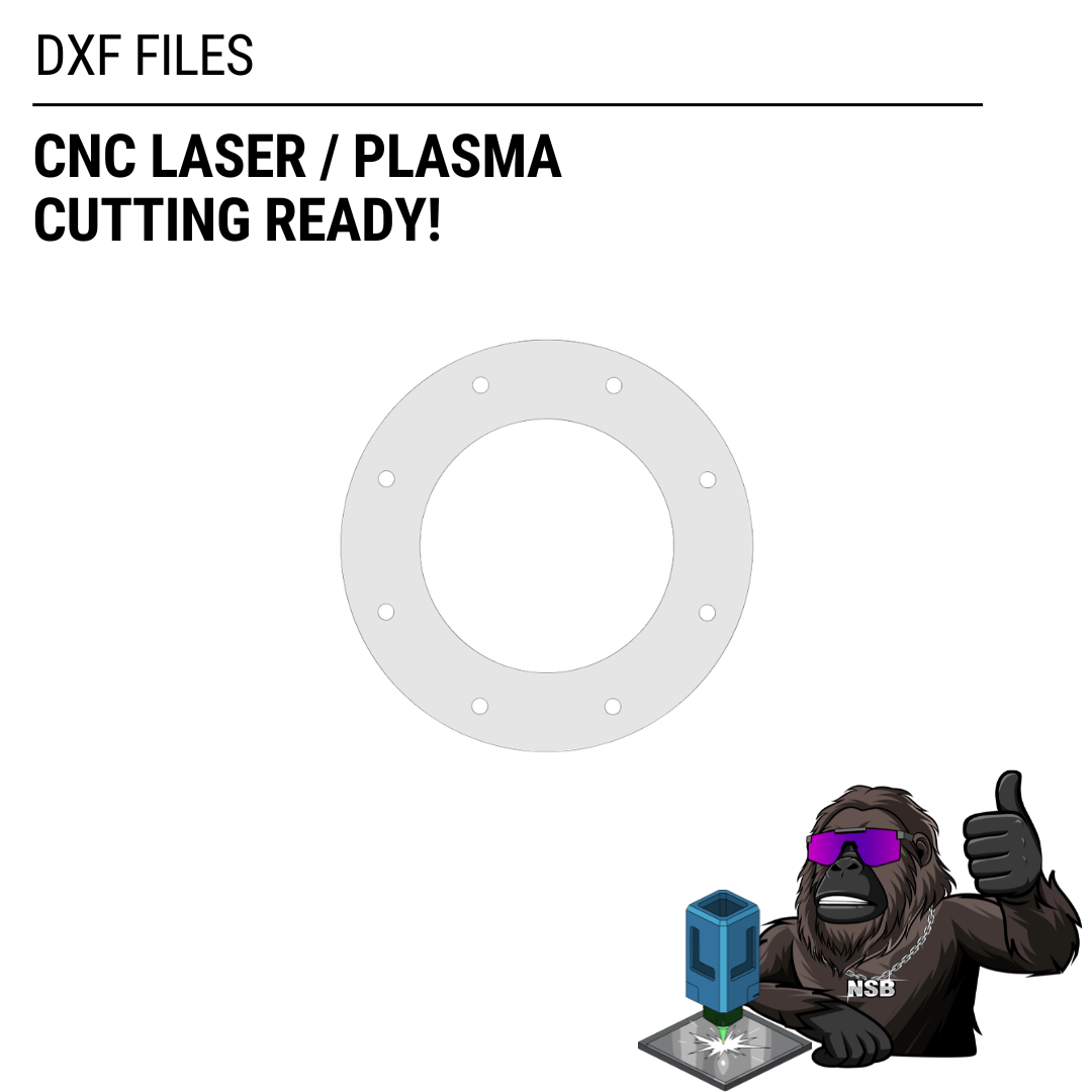 4" Hood Stack Base Plate DXF File