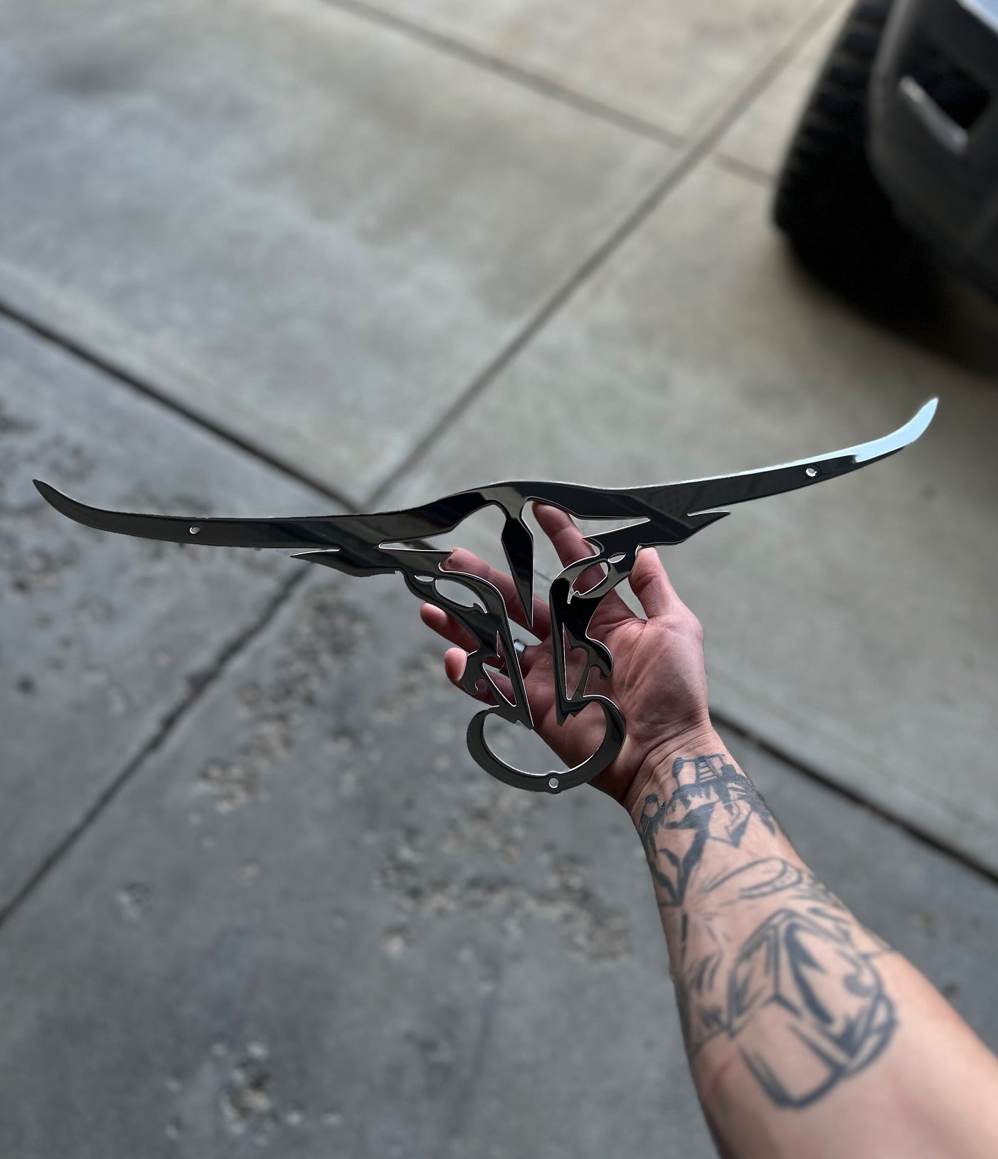 Stainless Steel Longhorn Grille Emblem