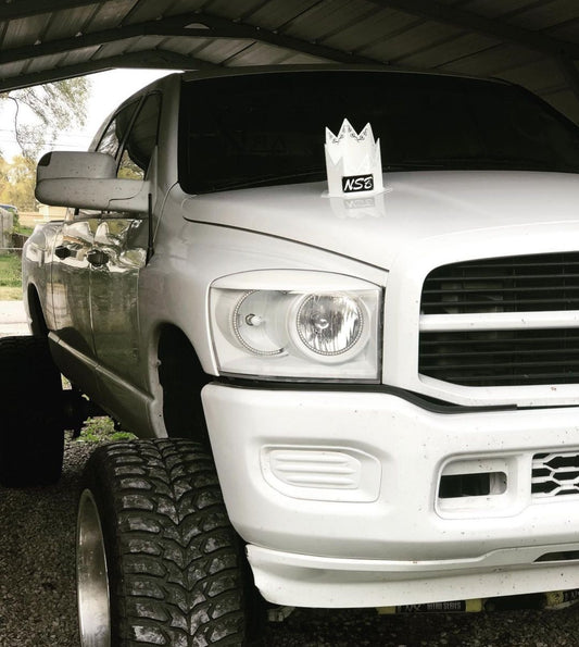 Custom spiked Hood Stack tip white