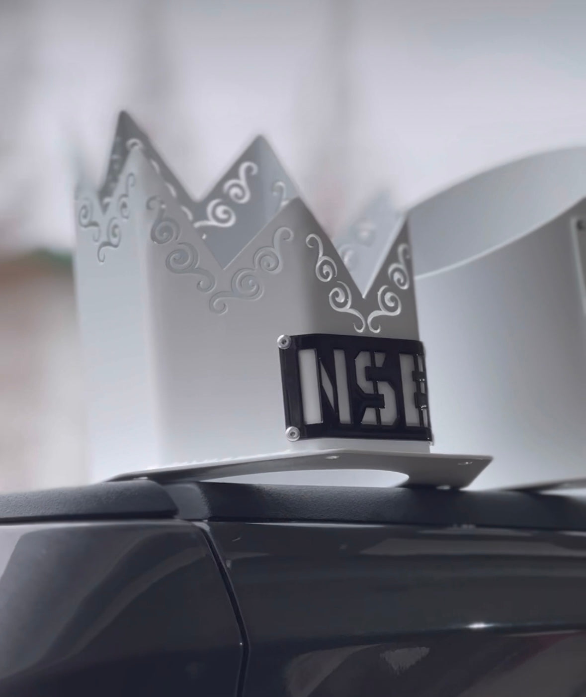 Custom spiked Hood Stack white NSB