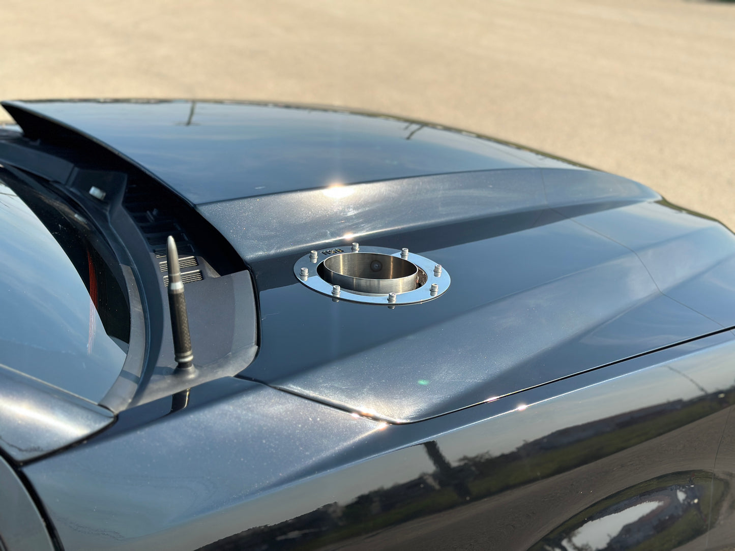 NSB Exhaust Trim Ring on the truck