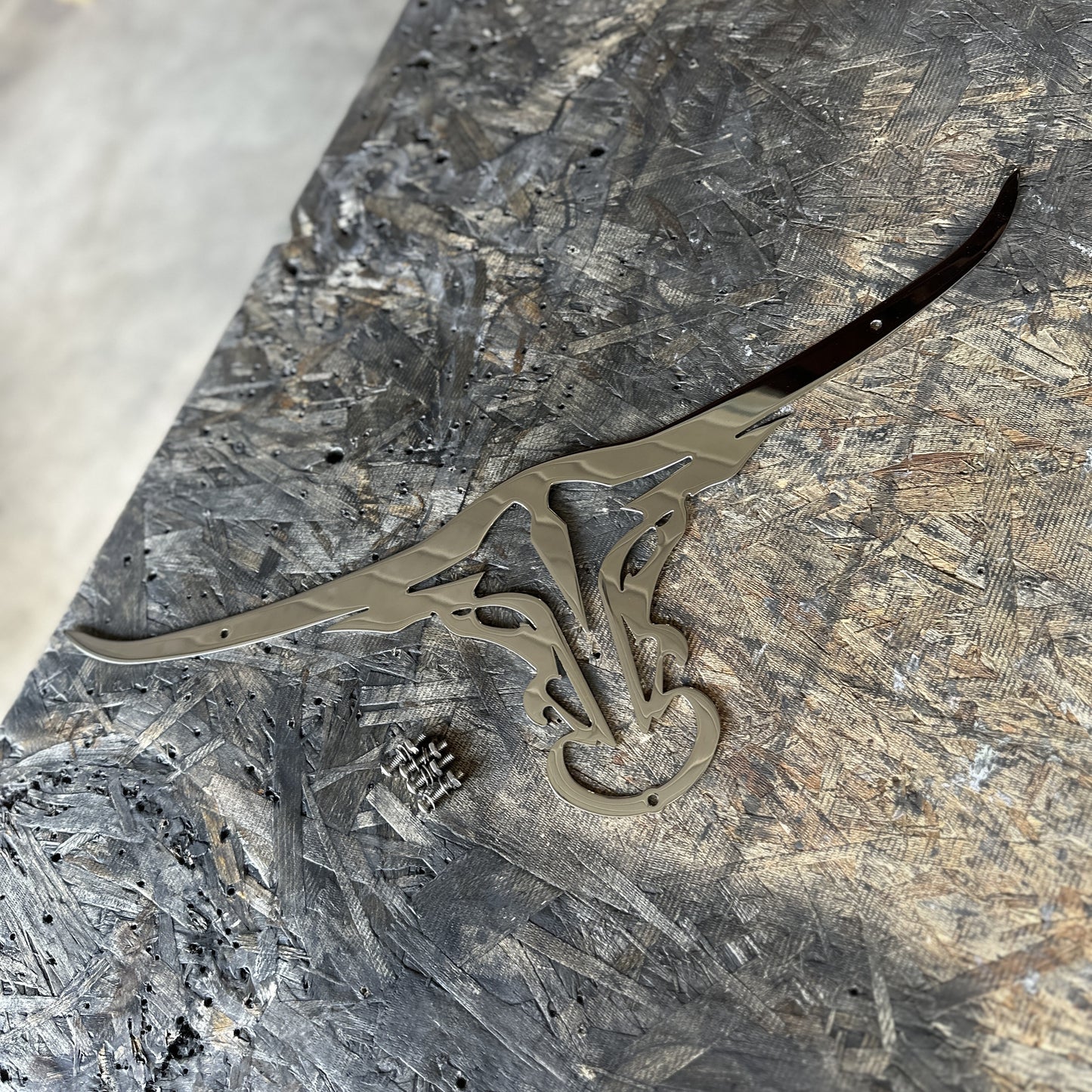 Stainless Steel Longhorn Grille Emblem