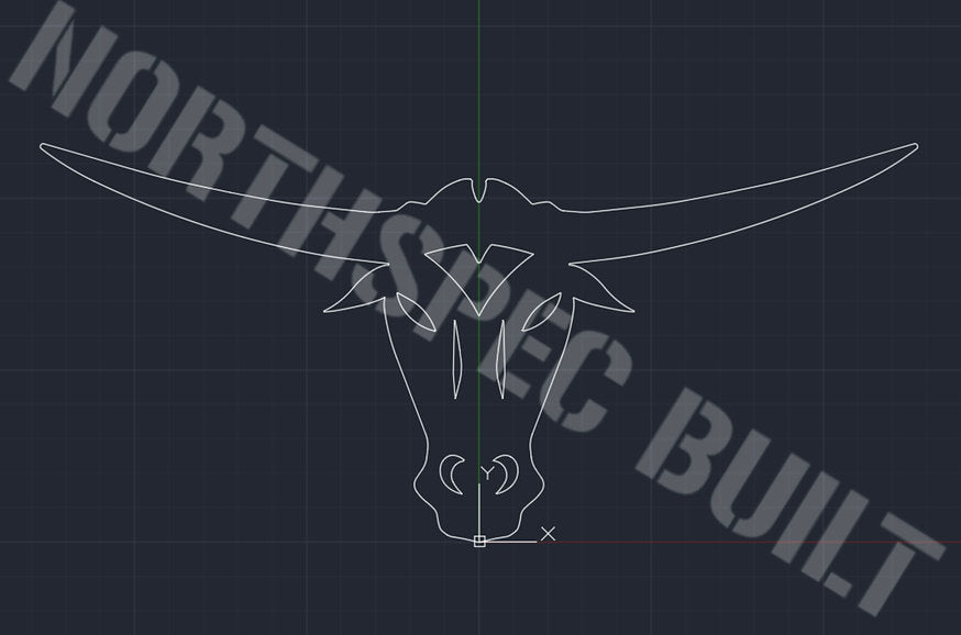 Longhorn Emblem DXF File CNC plasma file