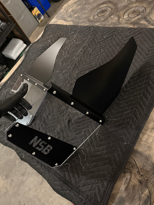 Clear Lexan Kick Back Mud Flaps (12" Wide Universal Fitment)