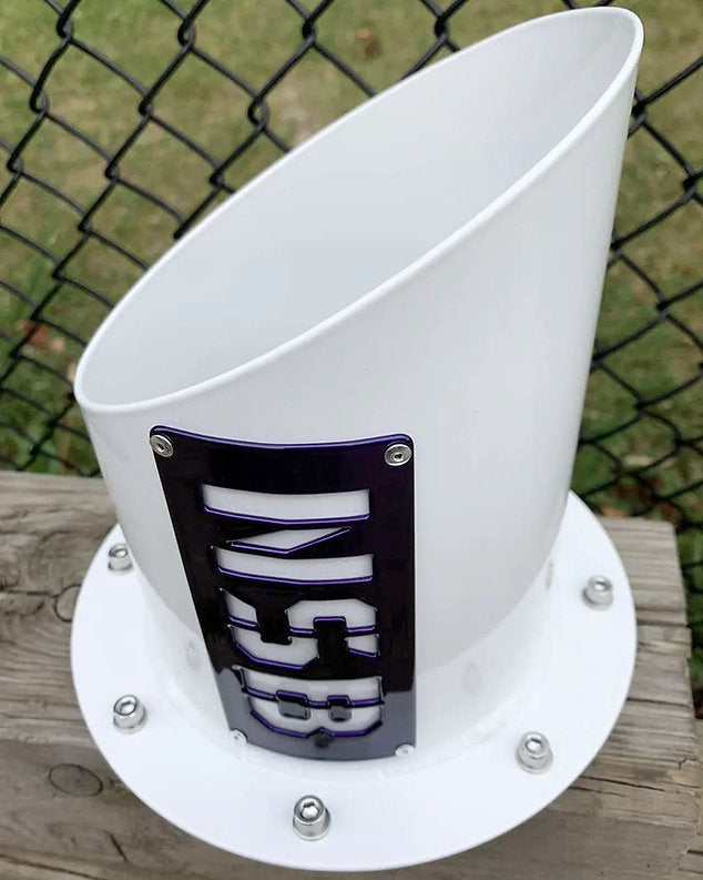 TALLBOY Hood Stack installed NSB, hood exit diesel truck, diesel mods, diesel exhaust parts, white hood stack