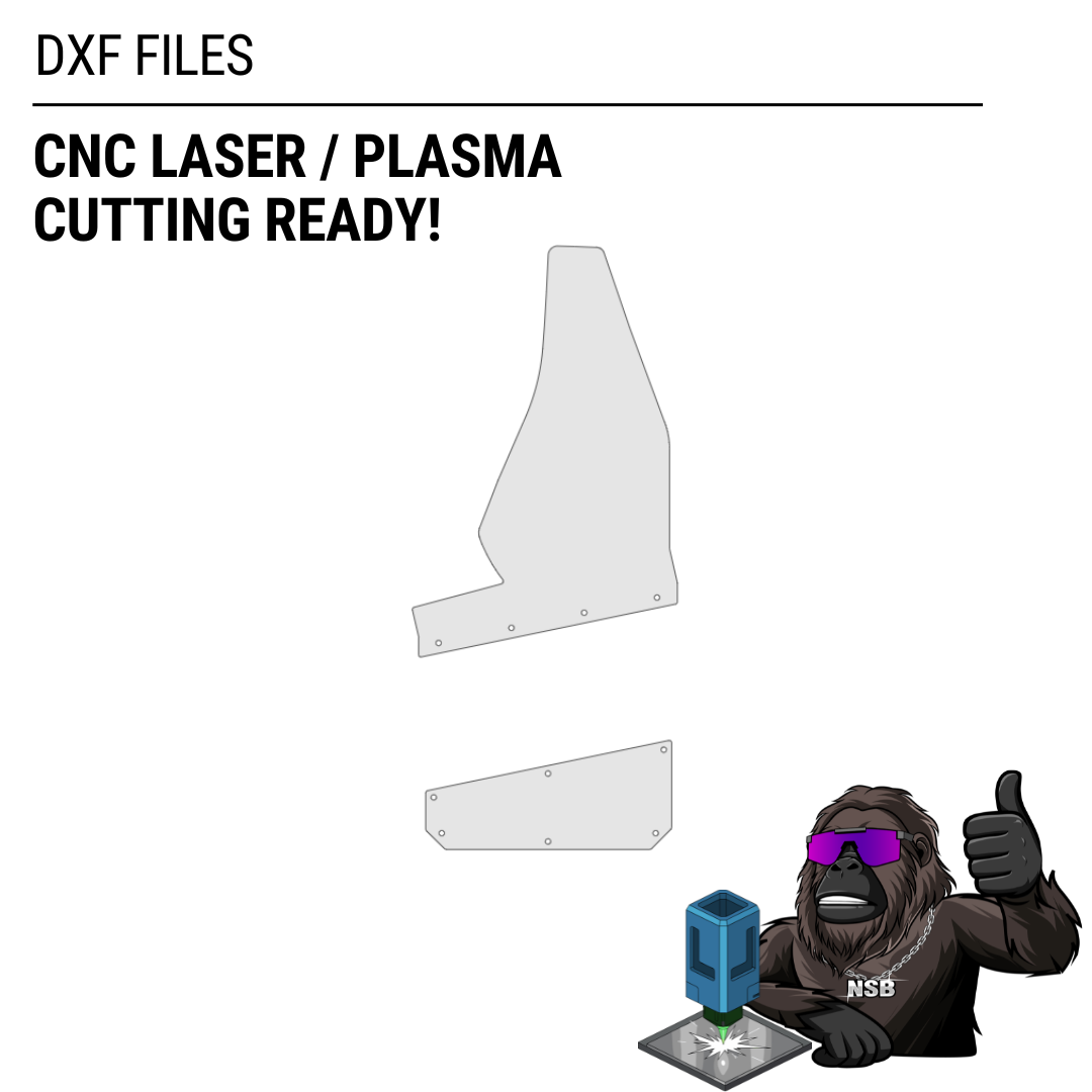Universal 12" Kickback Mudflaps DXF File