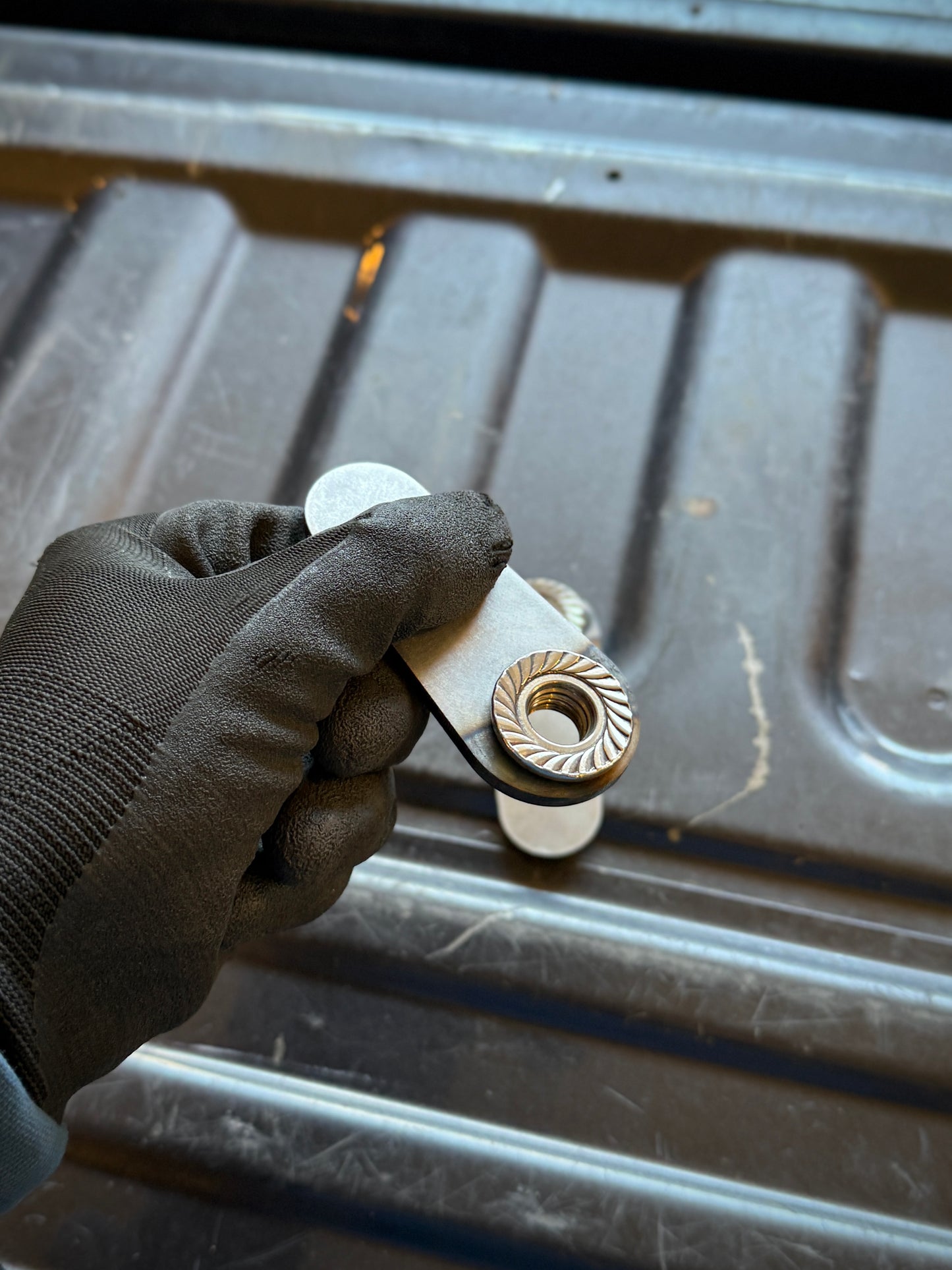 4th gen RAM 1500 Rear Upper Shock Nuts with Tabs (Pair)