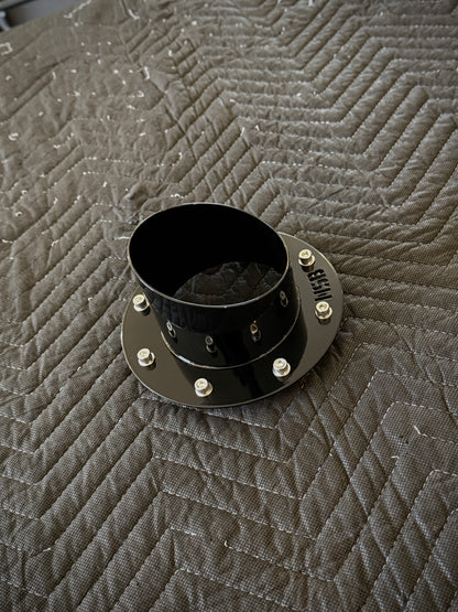 4 inch  Hood Stack powder coated gloss black with hardware 