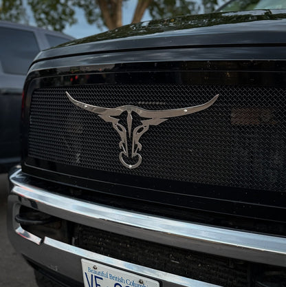 Stainless Steel Longhorn Grille Emblem