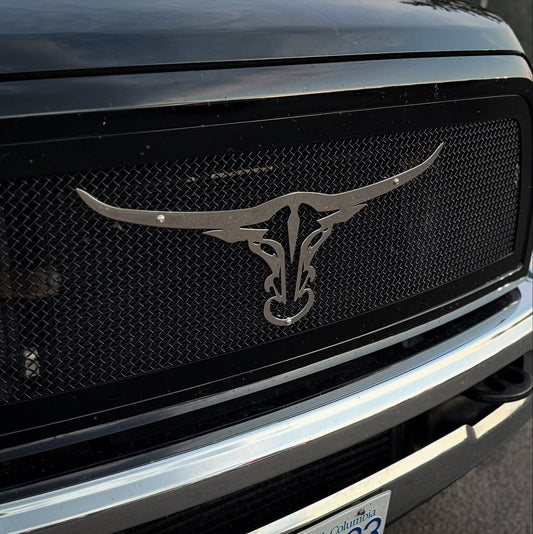 Stainless Steel Longhorn Grille Emblem