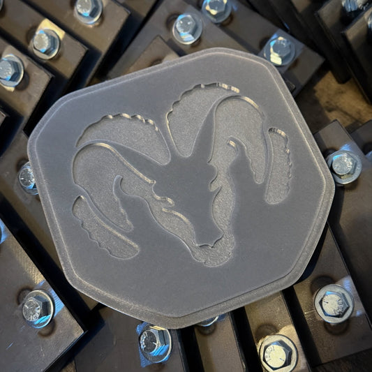 Northspec Built 5th gen Ram truck tailgate emblem replacement stainless steel ram badge