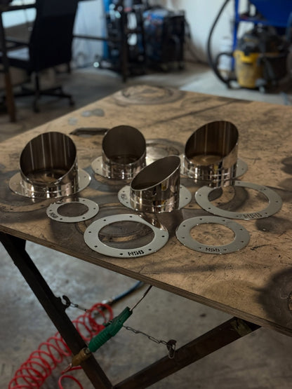 Stainless Steel Exhaust Trim Rings (3", 4", 5", 6" ID)