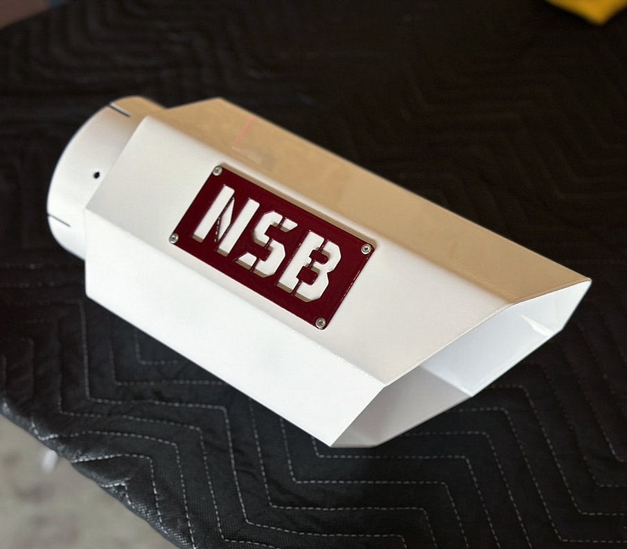 7" GEOMETRIC Exhaust Tip - for 4" or 5" exhaust (with optional overlays)