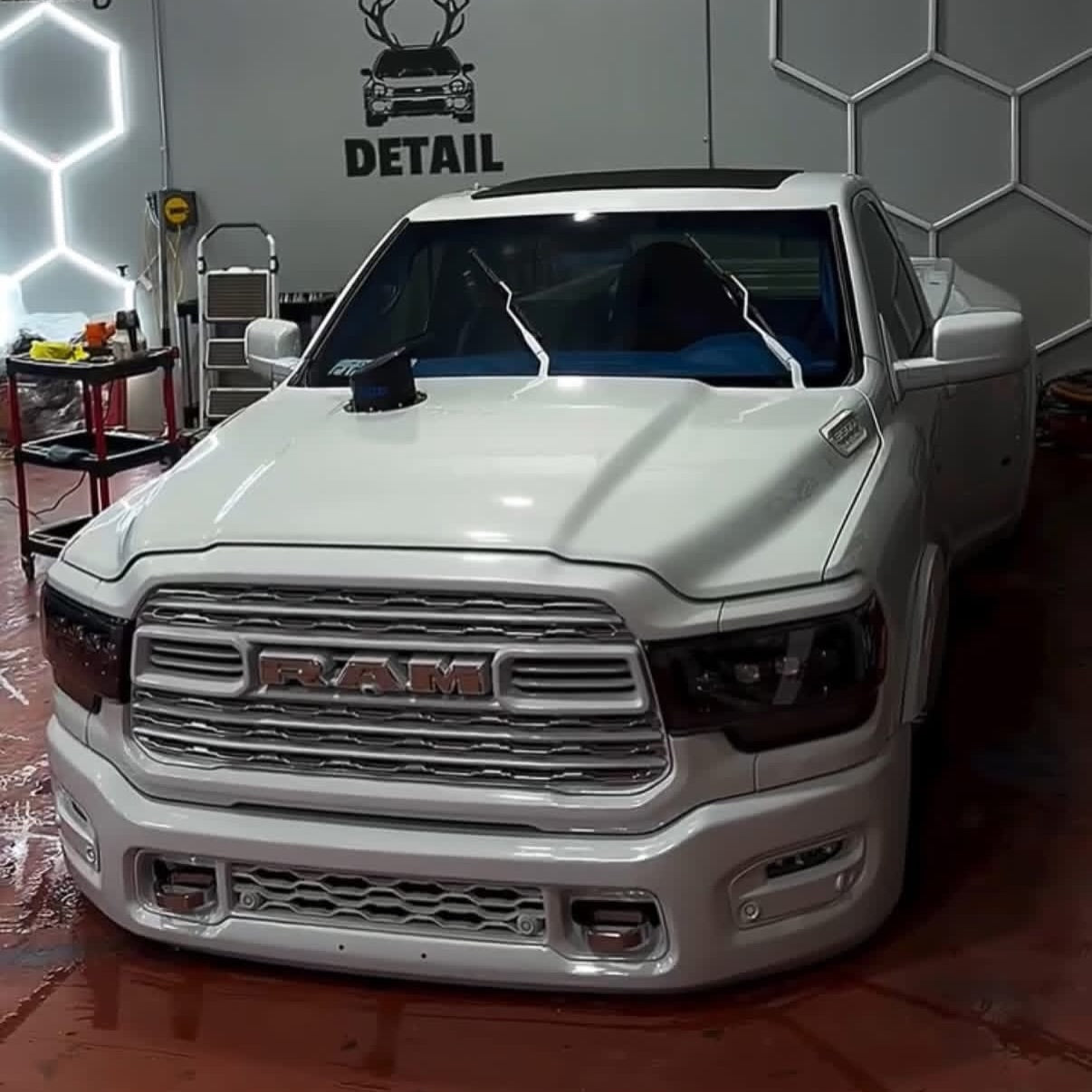 6 inch northspec built hood stack hat installed on the hood stack tip