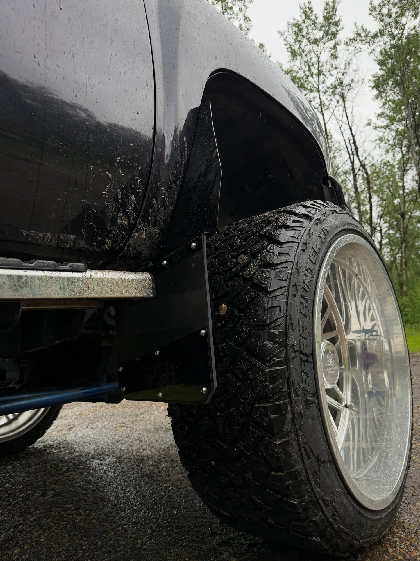 12" Wide Kick Back Mud Flaps (universal fitment)