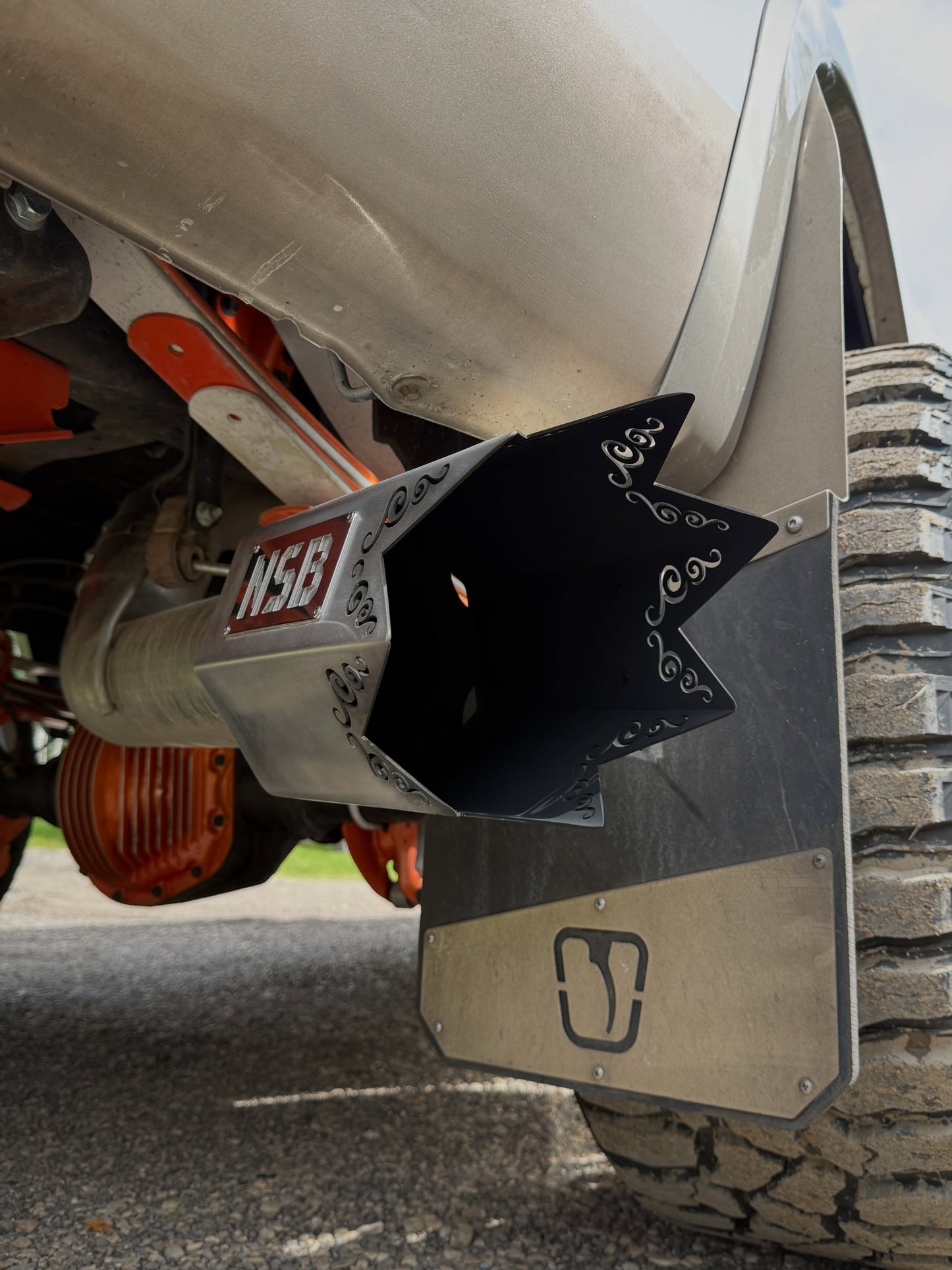 8" SPIKED Swirl Exhaust Tip - for 4" or 5" exhaust