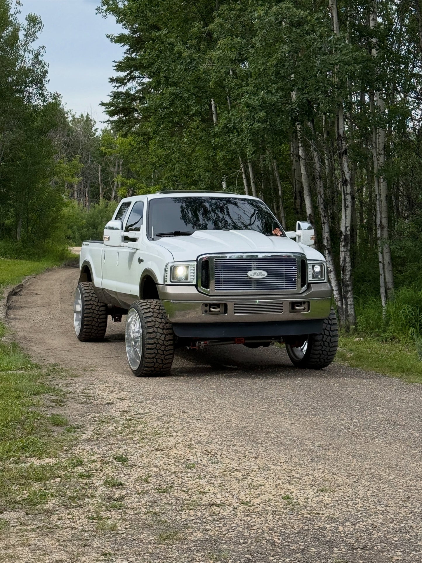"Never Satisfied" Emblem (Ford 9" Universal Fitment)
