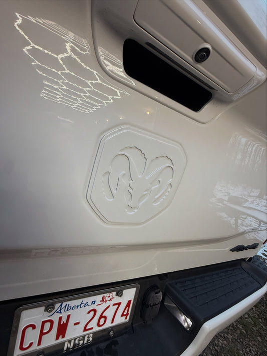 Stainless Tailgate Emblem (5th gen RAM)