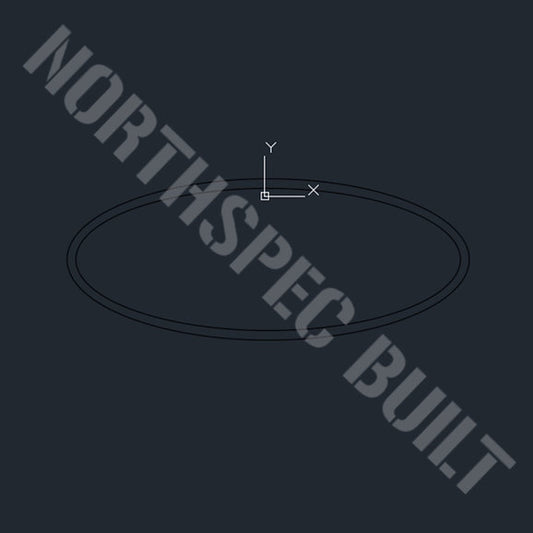 9" Oval Emblem (2005 - 07 Ford Superduty Grille and Other Models) DXF File