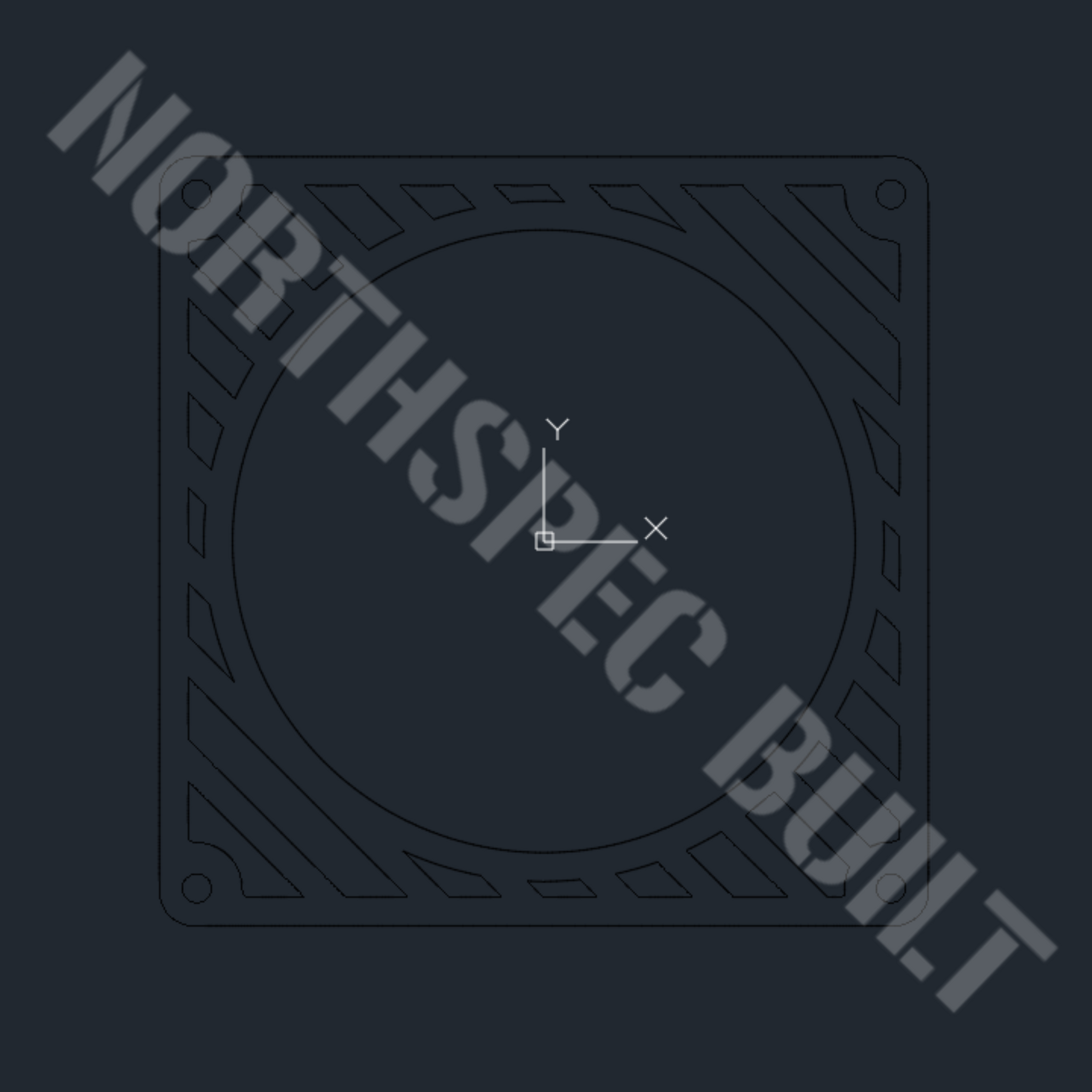 Shop Stack Base Exhaust Stack Base Plate Overlay DXF File – Northspec Built