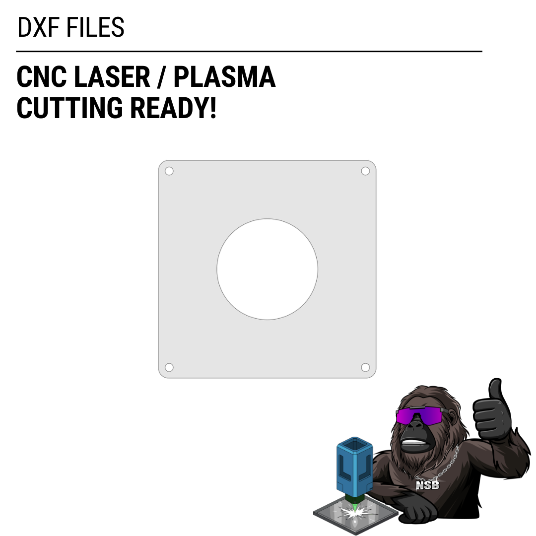 Exhaust Stack Base Plate (4" & 5" inlet) DXF File