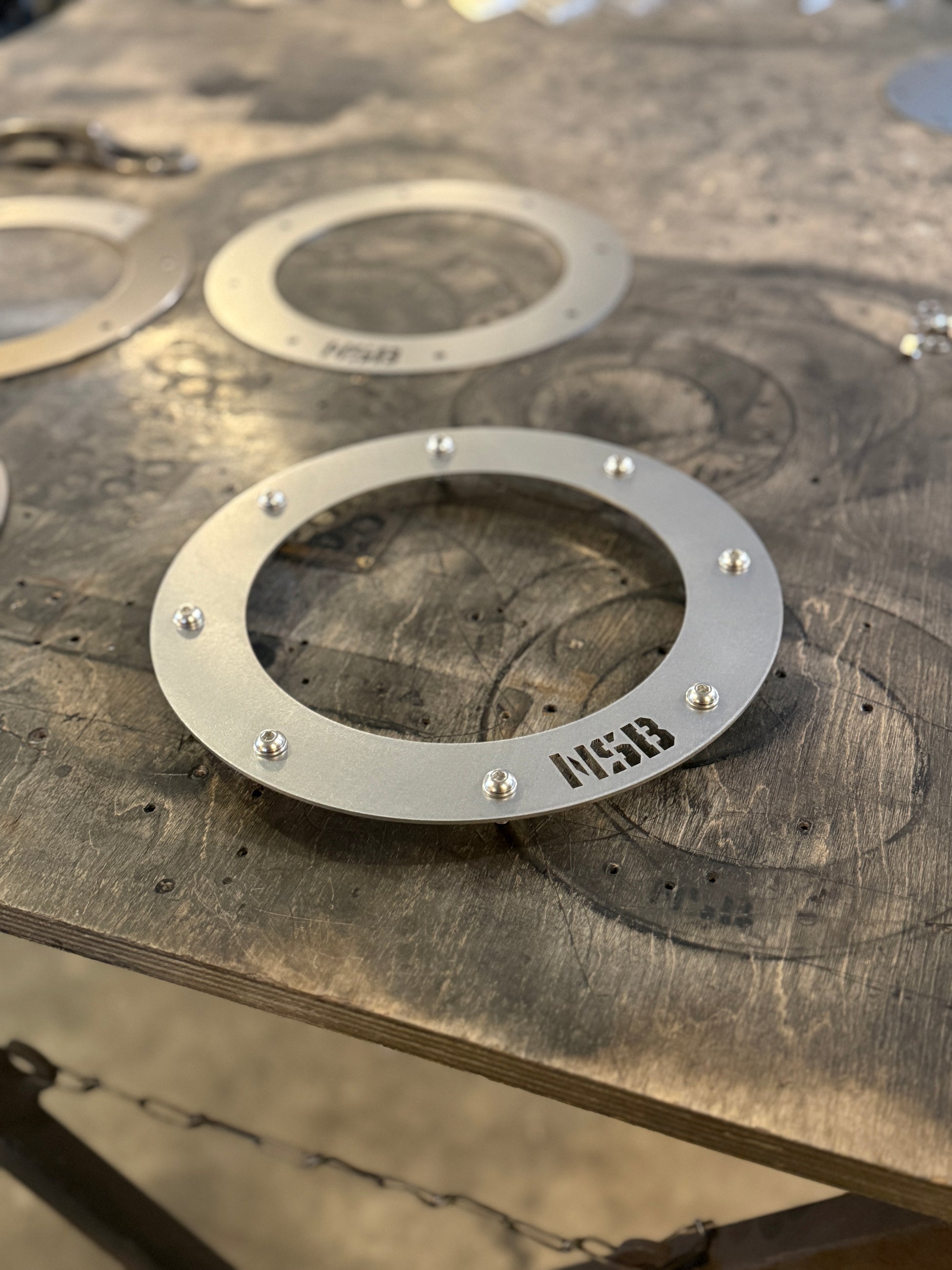 Exhaust flange 7 inch with button head bolts installed 