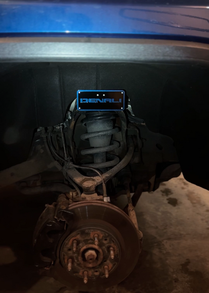 GMC Sierra 1500 custom Northspec Built strut Denali plates installed 