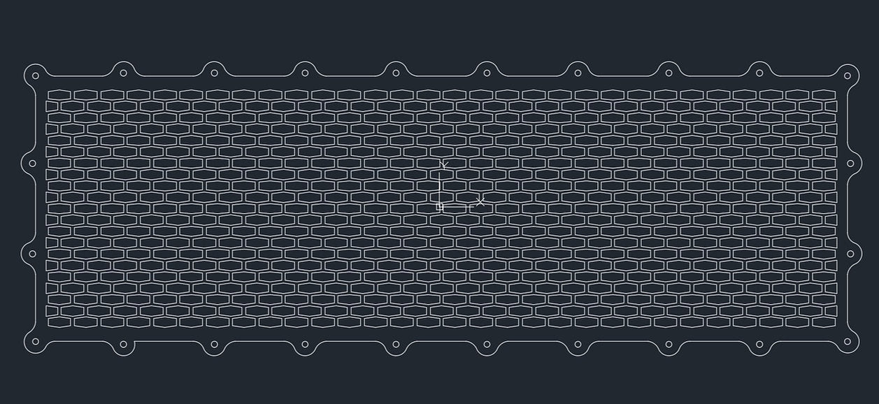 Grille Insert (2005 - 07 Ford Superduty) DXF File CNC plasma cut laser cut file