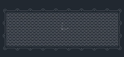 Grille Insert (2005 - 07 Ford Superduty) DXF File CNC plasma cut laser cut file
