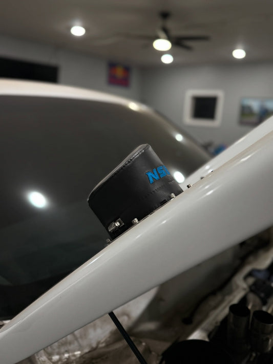 Northspec Built fleece hood stack cover on the hood stack installed