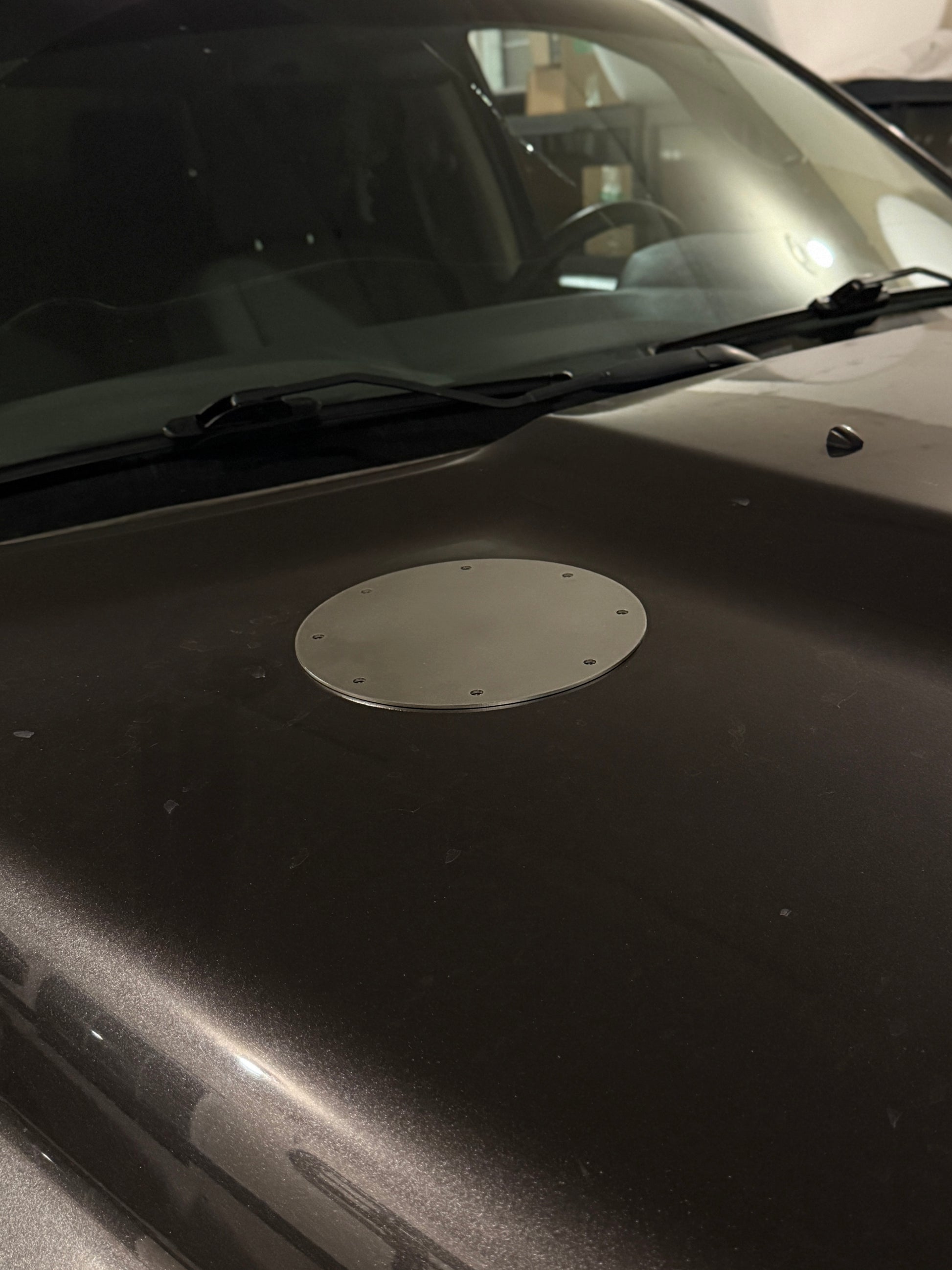 Hood exhaust exit cover plate, block off plate raw stainless steel 