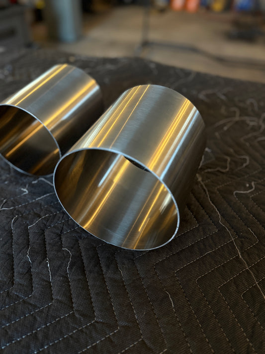 5'' OD 304 Grade Stainless Pipe 16GA - 6" Length