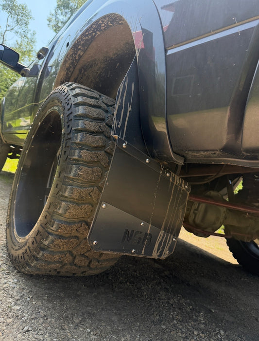 12" Wide Kick Back Mud Flaps (universal fitment)