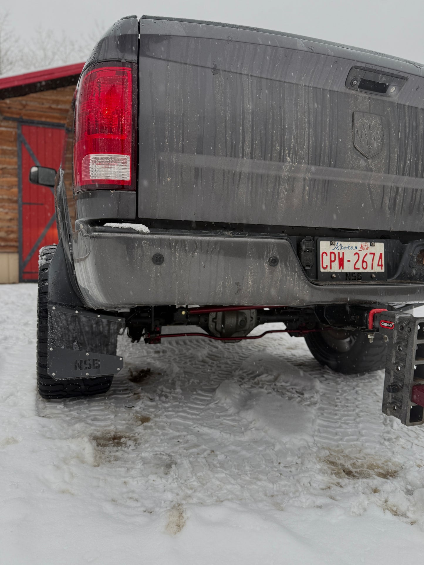 Clear Lexan Kick Back Mud Flaps (12" Wide Universal Fitment)