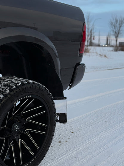 Clear Lexan Kick Back Mud Flaps (12" Wide Universal Fitment)