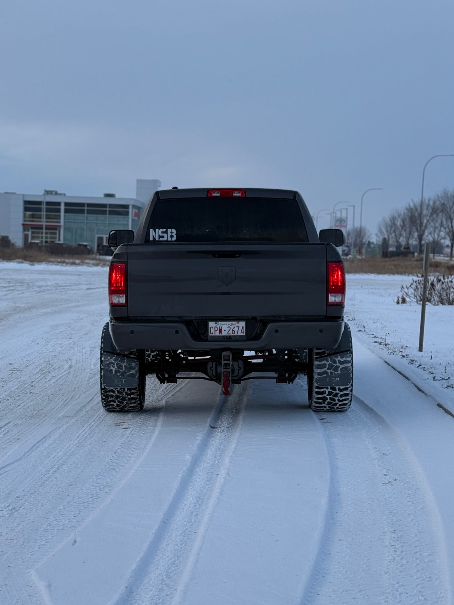 Clear Lexan Kick Back Mud Flaps (12" Wide Universal Fitment)