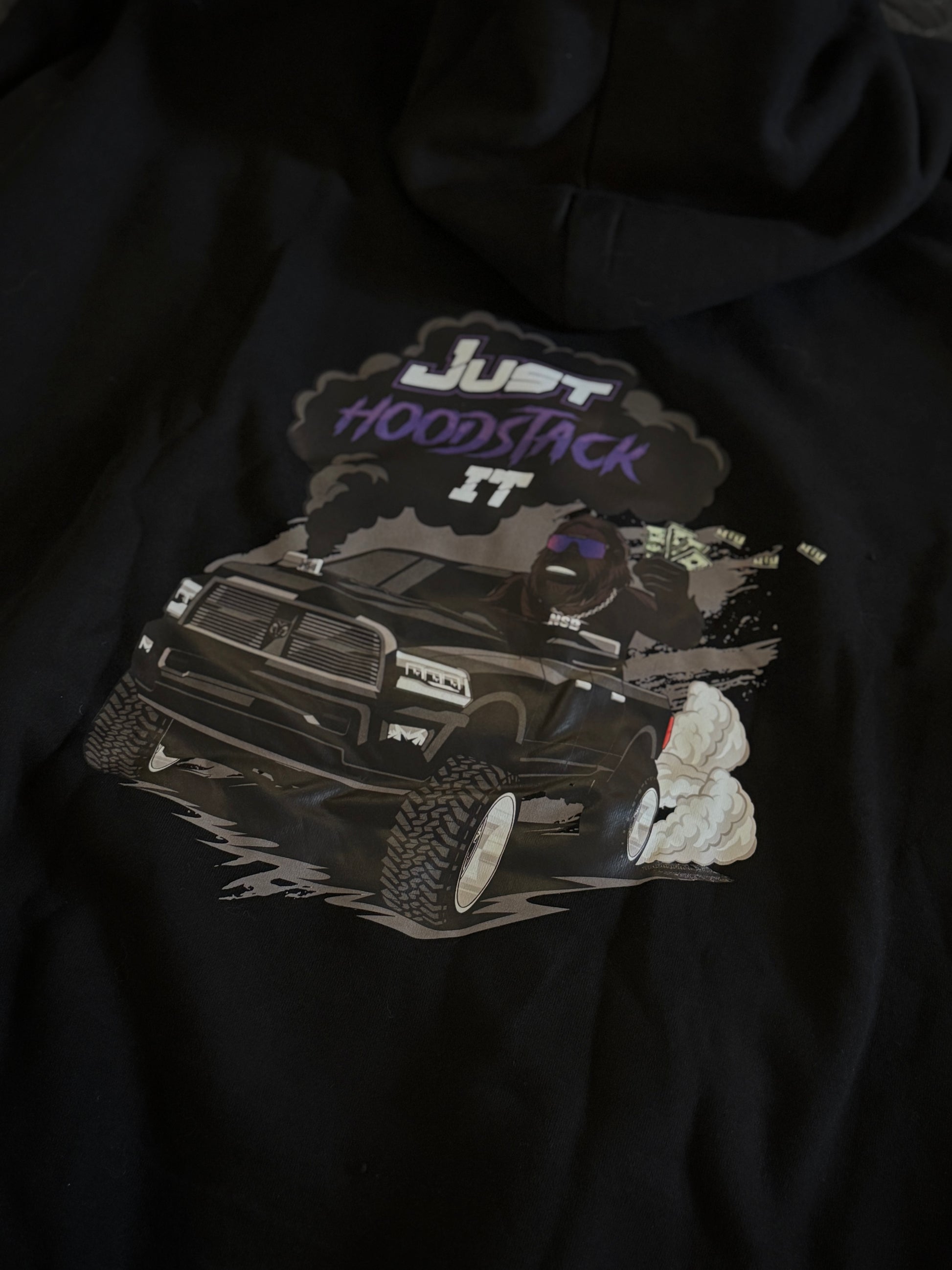 Just hood stack it hoodie graphics detail view 