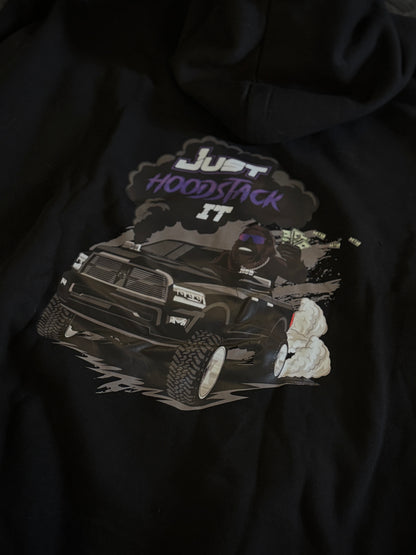Just hood stack it hoodie graphics detail view 