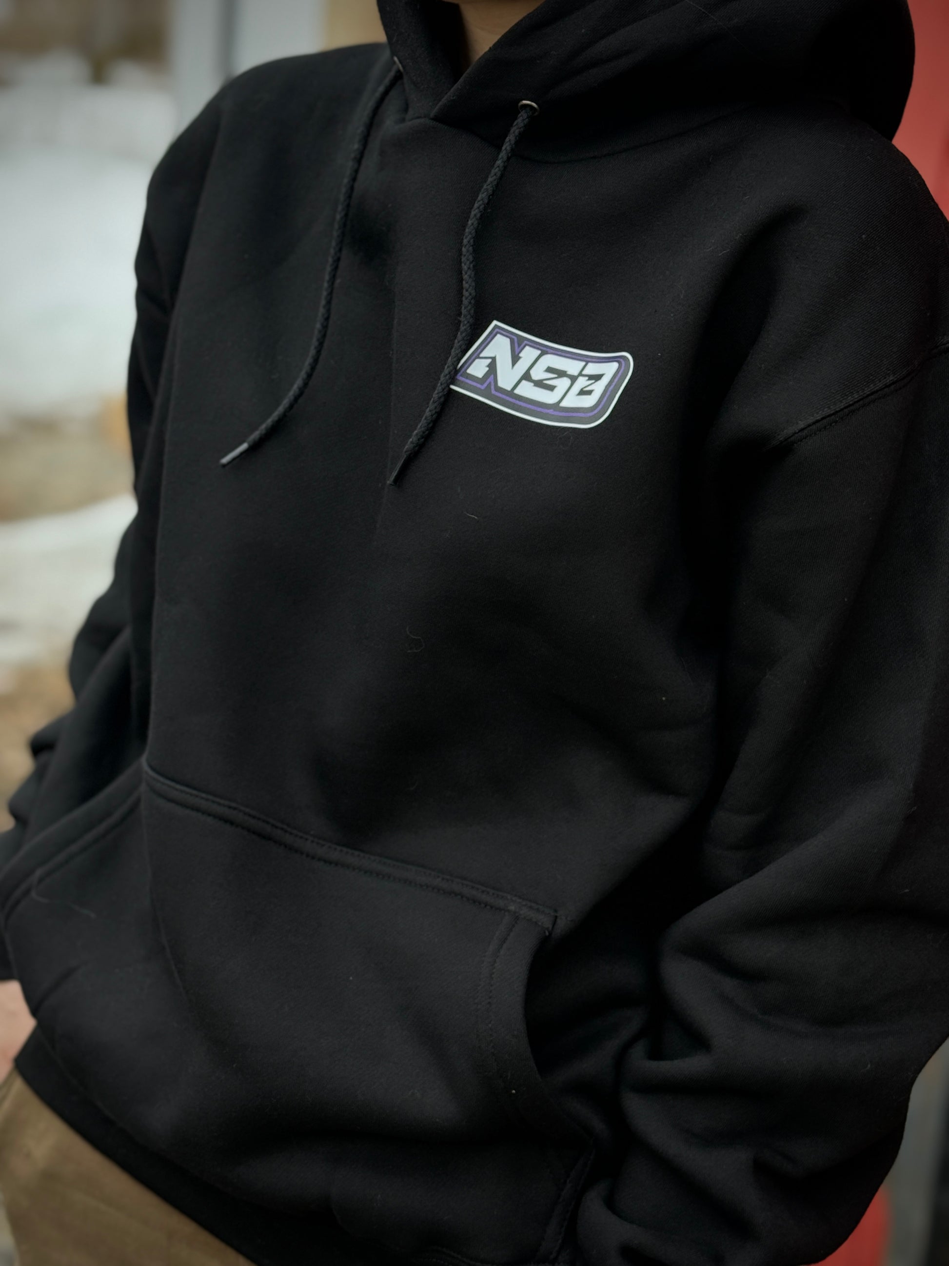 Just hood stack it Northspec Built hoodie on a person 