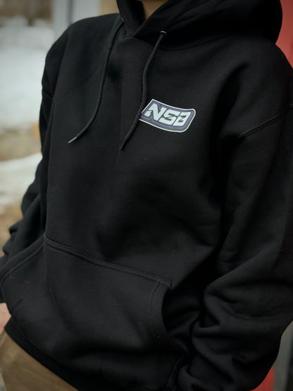 Just hood stack it Northspec Built hoodie on a person 