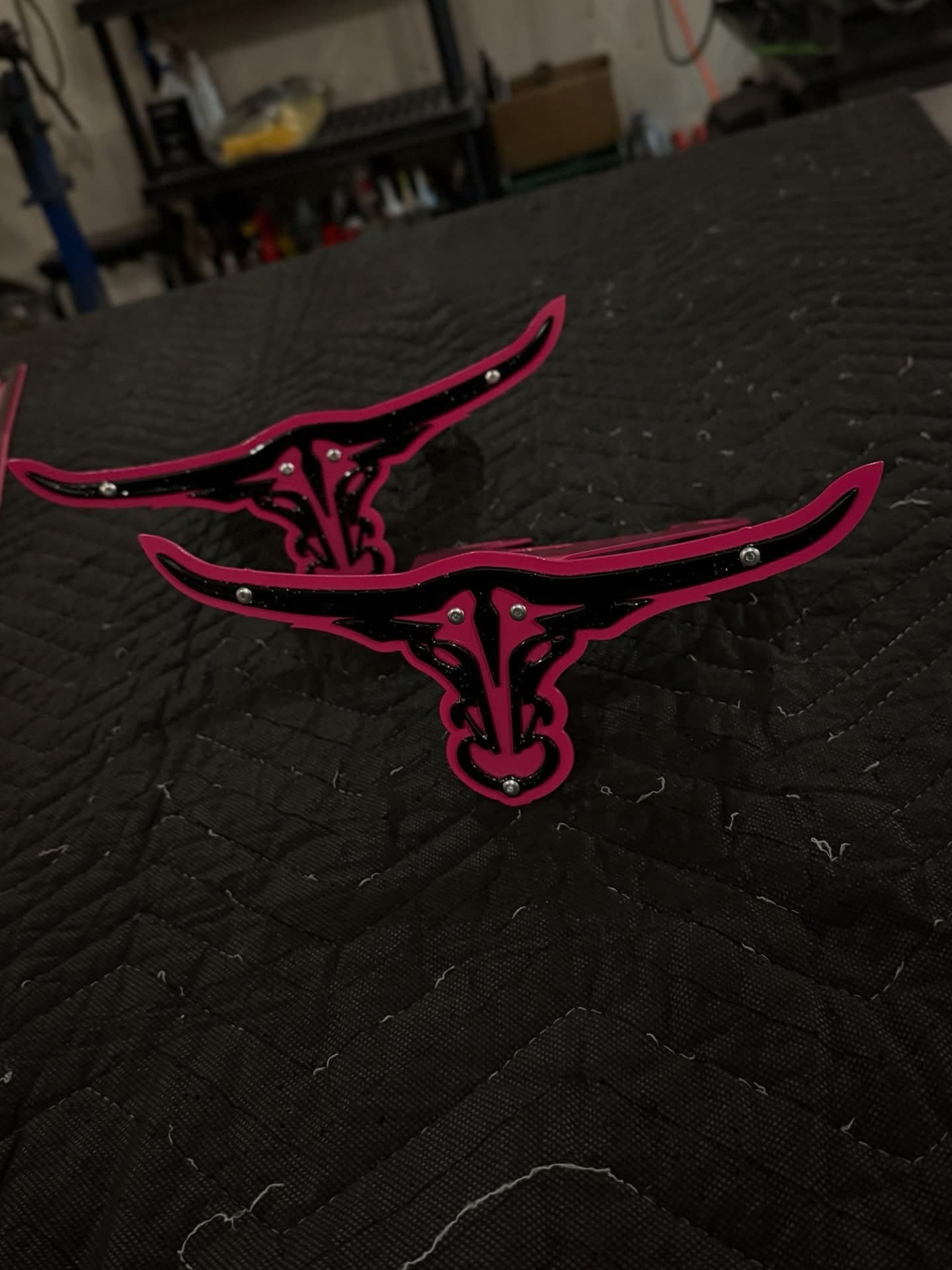 Longohorn Silverado Coil plates powder coated barbie truck style 