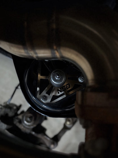 NSB Shock Tower Delete Plates (1994 - 2012 Dodge 2500/3500) installed view from the top 