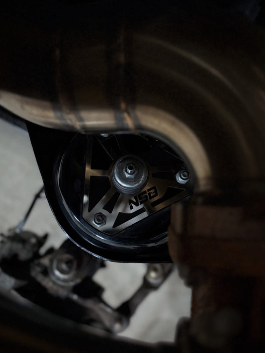 NSB Shock Tower Delete Plates (1994 - 2012 Dodge 2500/3500) installed view from the top 