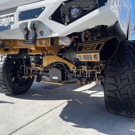 Northspec Built 7 inch overlay_Exhaust_Tip mounted on a lifted Sema truck