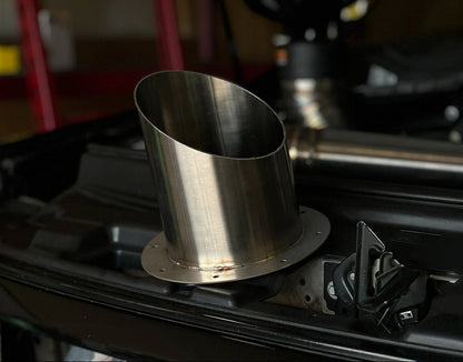 Northspec Built TALLBOY Hood Stack raw stainless steel no emblem option