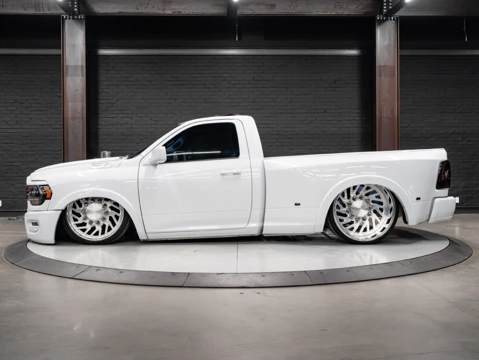 Lowered white 5th gen with NSB hood stack 