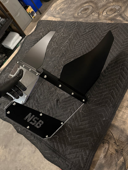 Clear Lexan Kick Back Mud Flaps (12" Wide Universal Fitment)