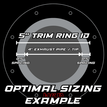 Stainless Steel Exhaust Trim Rings (3", 4", 5", 6" ID)