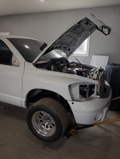 Shock Tower Delete Plates (1994 - 2012 Dodge 2500/3500) installed view on the truck  