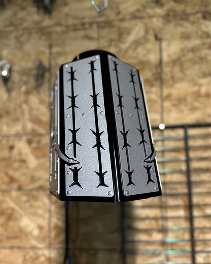 barbed wire longhorn exhaust tip 